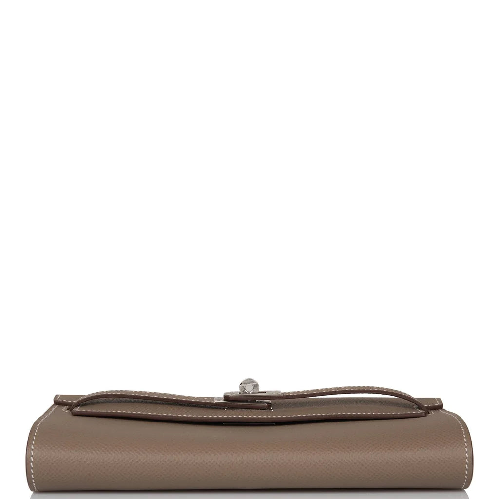 Hermès Kelly Wallet To Go Etoupe Epsom Palladium Hardware