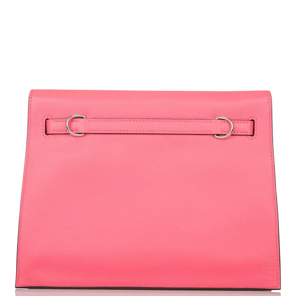 Hermès Kelly Danse Rose Azalee Evercolor Palladium Hardware