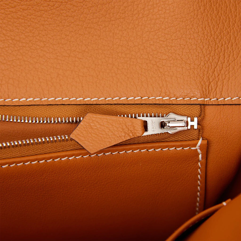 Hermès Kelly Relax Voyage 50 Toffee Togo Palladium Hardware