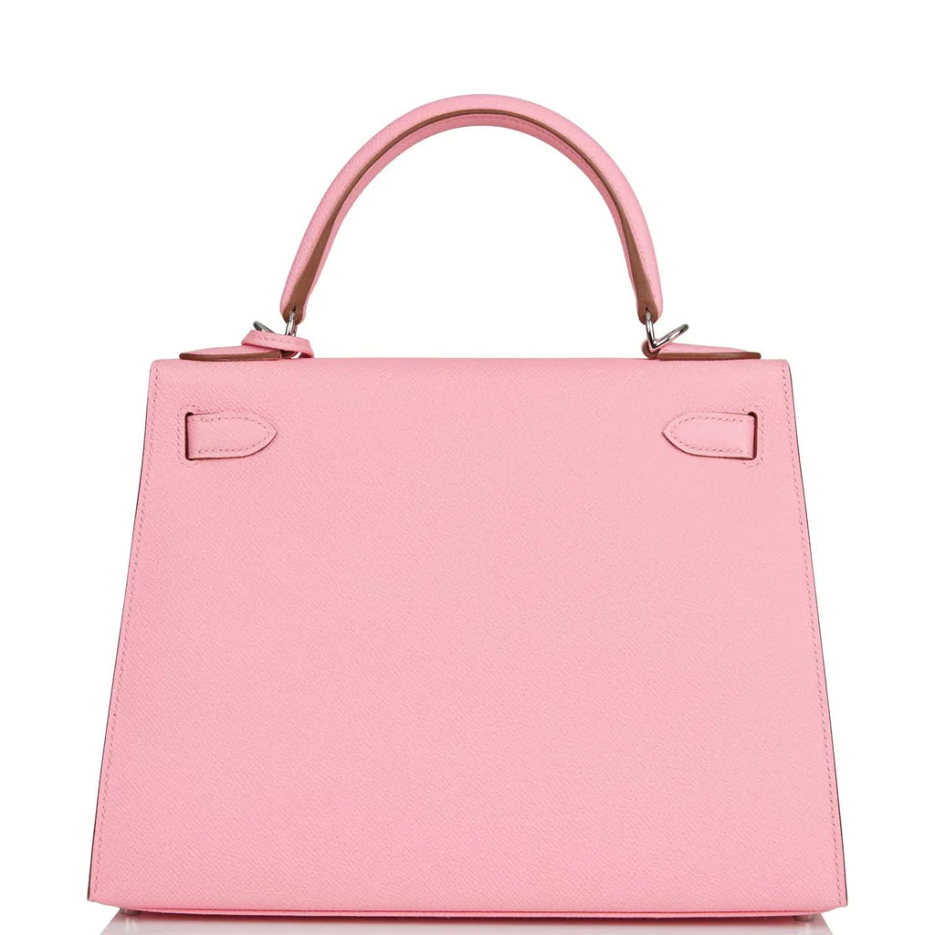 Hermès Kelly Sellier 28 Rose Confetti Epsom Palladium Hardware