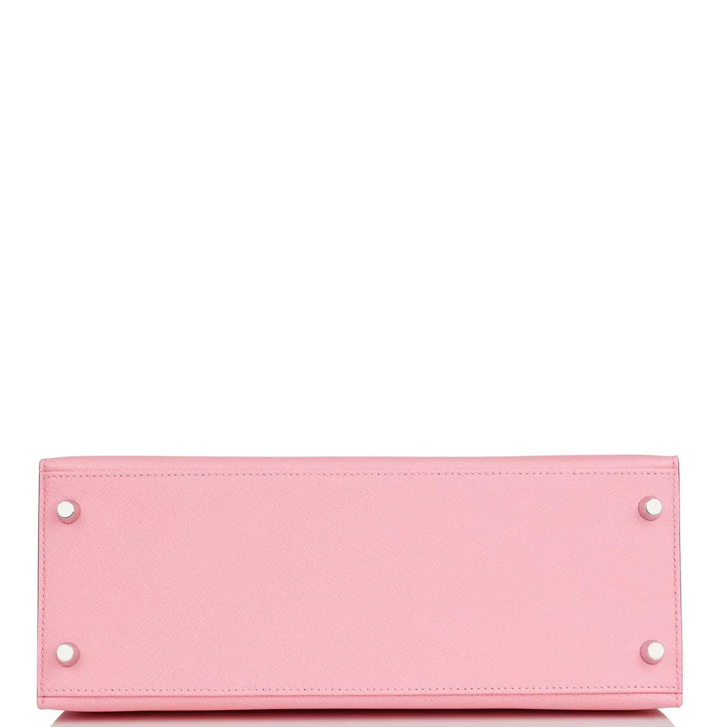 Hermès Kelly Sellier 28 Rose Confetti Epsom Palladium Hardware