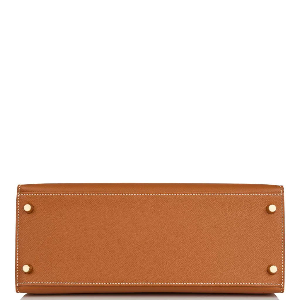 Hermès Kelly Sellier 28 Gold Epsom Gold Hardware