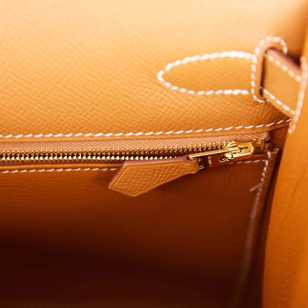 Hermès Kelly Sellier 28 Gold Epsom Gold Hardware