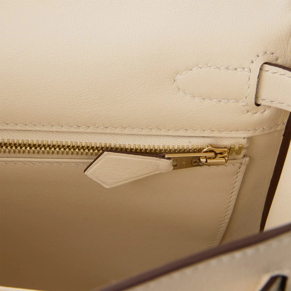 Hermès Kelly Retourne 25 Nata Swift Gold Hardware