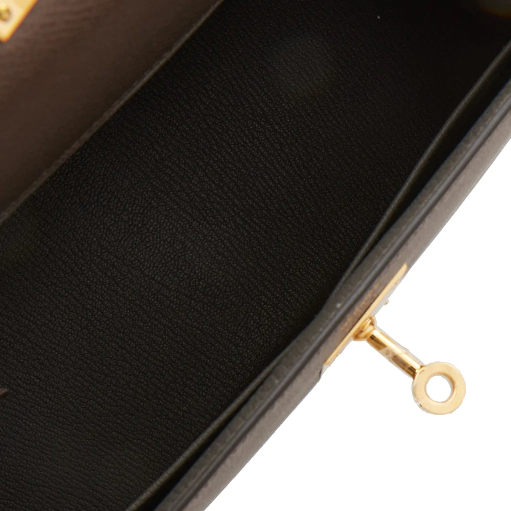 Hermès Kelly Sellier 28 Etain Epsom Gold Hardware