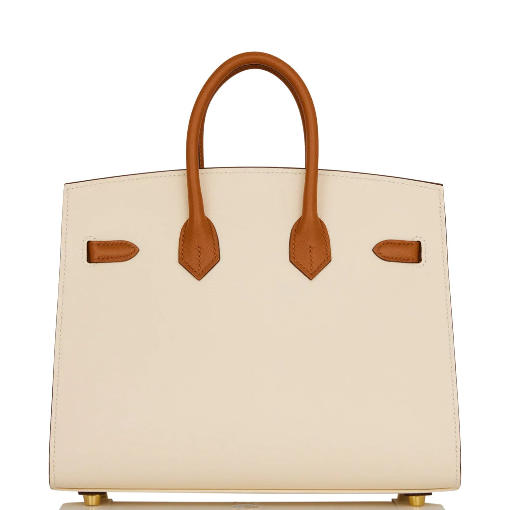 Hermès Special Order (HSS) Birkin Sellier 25 Nata and Gold Epsom Brushed Gold Hardware