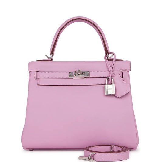 Hermès Kelly Retourne 25 Mauve Sylvestre Swift Palladium Hardware