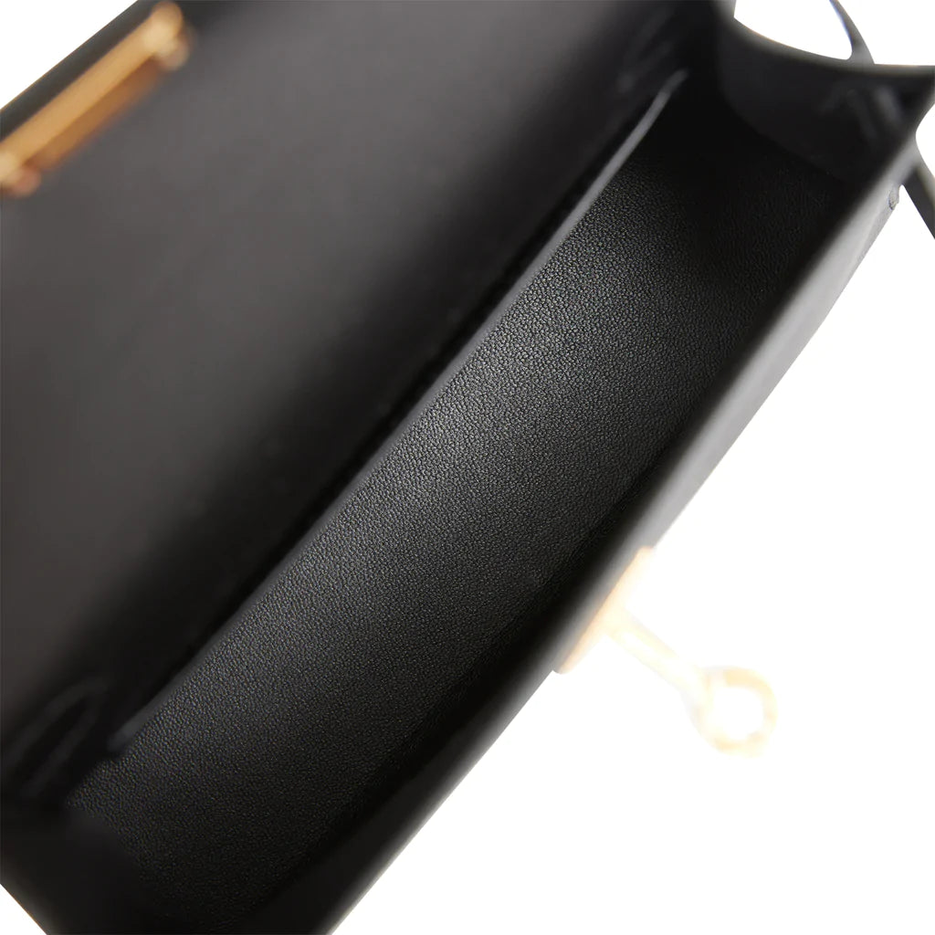 Hermès Kelly Sellier 20 Black Epsom Gold Hardware