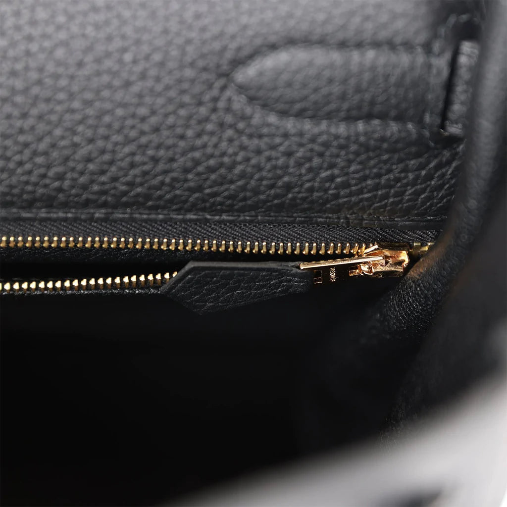 Hermès Kelly Retourne 35 Black Togo Gold Hardware