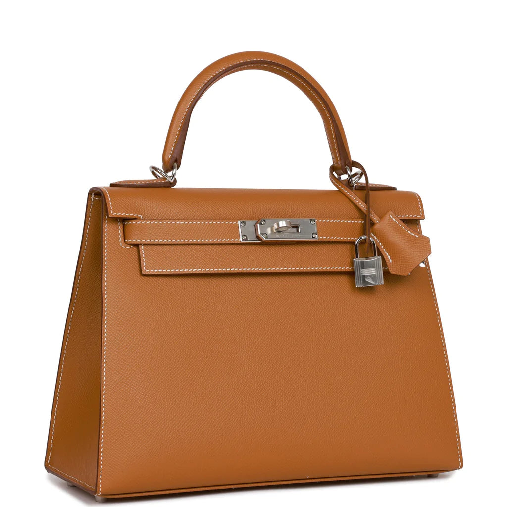 Hermès Kelly Sellier 28 Gold Epsom Palladium Hardware