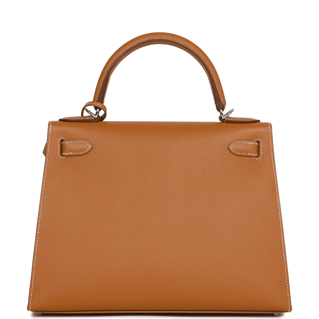 Hermès Kelly Sellier 28 Gold Epsom Palladium Hardware