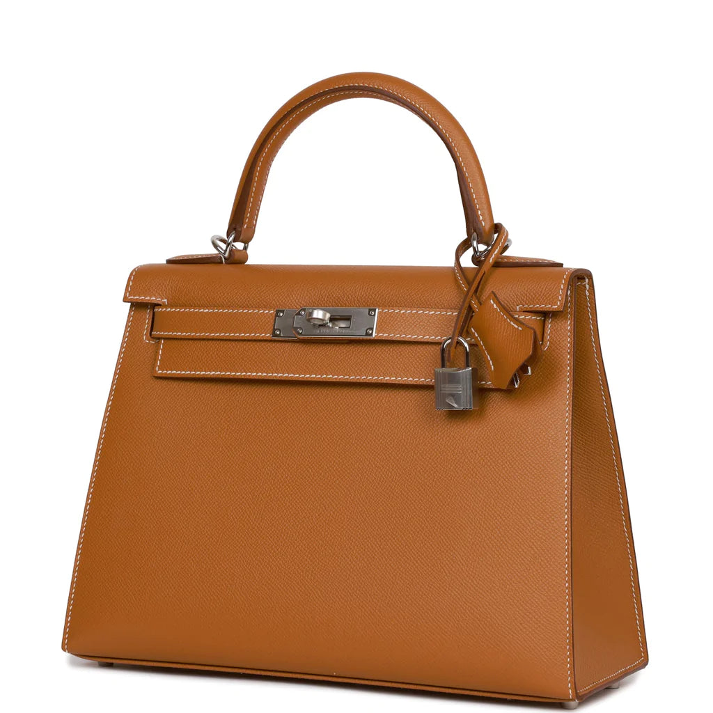 Hermès Kelly Sellier 28 Gold Epsom Palladium Hardware