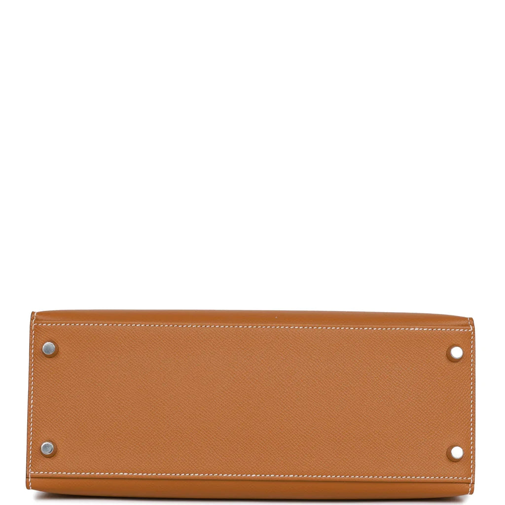 Hermès Kelly Sellier 28 Gold Epsom Palladium Hardware