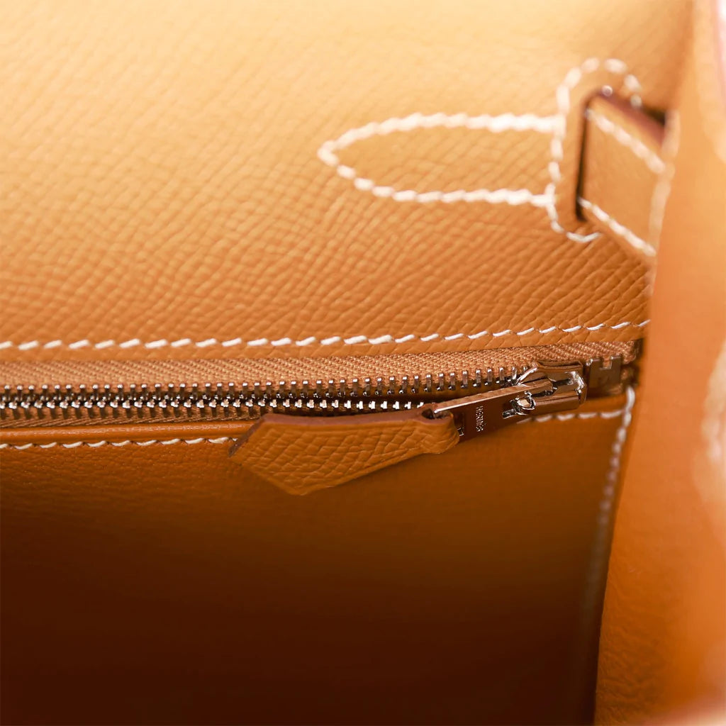 Hermès Kelly Sellier 28 Gold Epsom Palladium Hardware