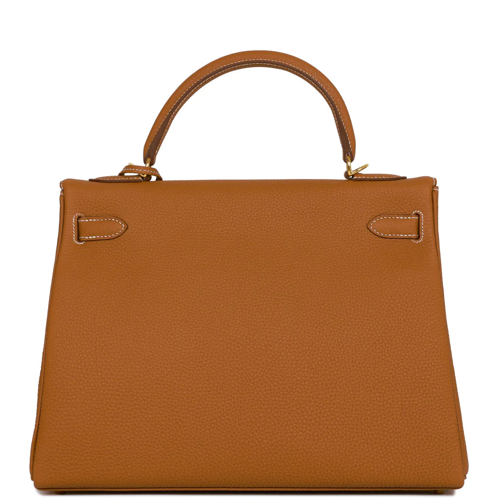 Hermès Kelly Retourne 32 Gold Togo Gold Hardware