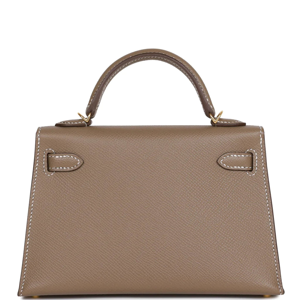 Hermès Kelly Sellier 20 Etoupe Epsom Gold Hardware