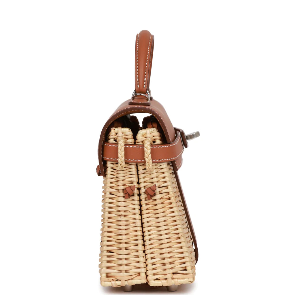 Hermès Mini Picnic Kelly 20 Gold Swift Palladium Hardware