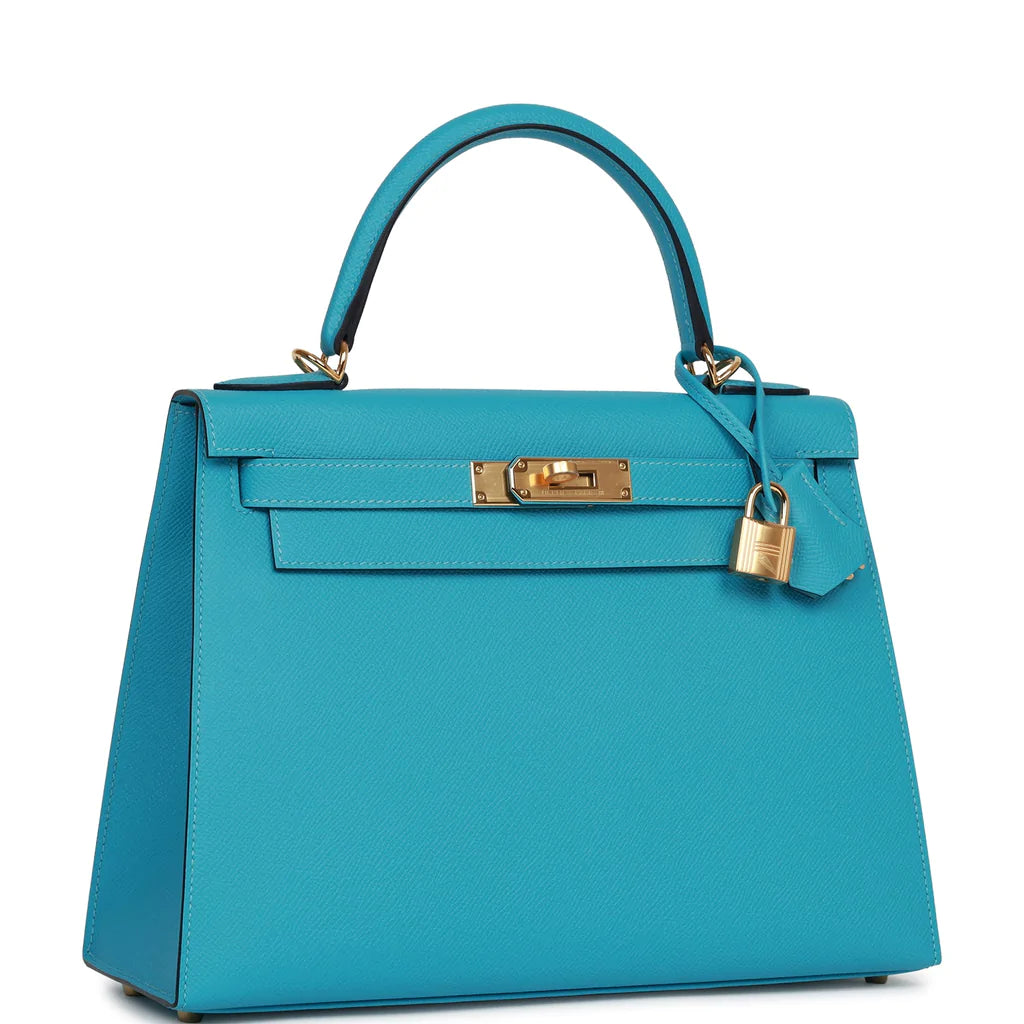 Hermès Kelly Sellier 28 Bleu du Nord Epsom Gold Hardware