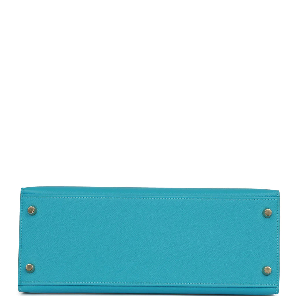 Hermès Kelly Sellier 28 Bleu du Nord Epsom Gold Hardware