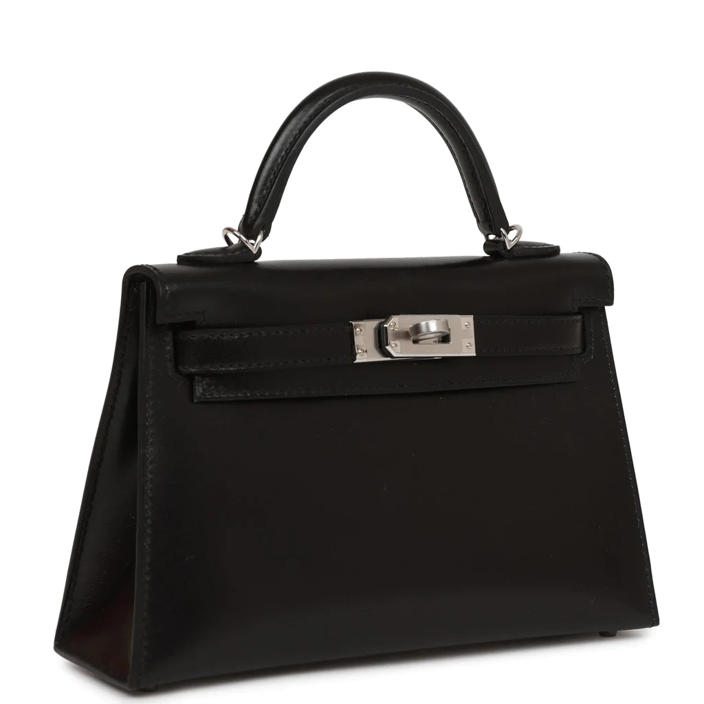 Hermès Kelly Sellier 20 Black Box Palladium Hardware