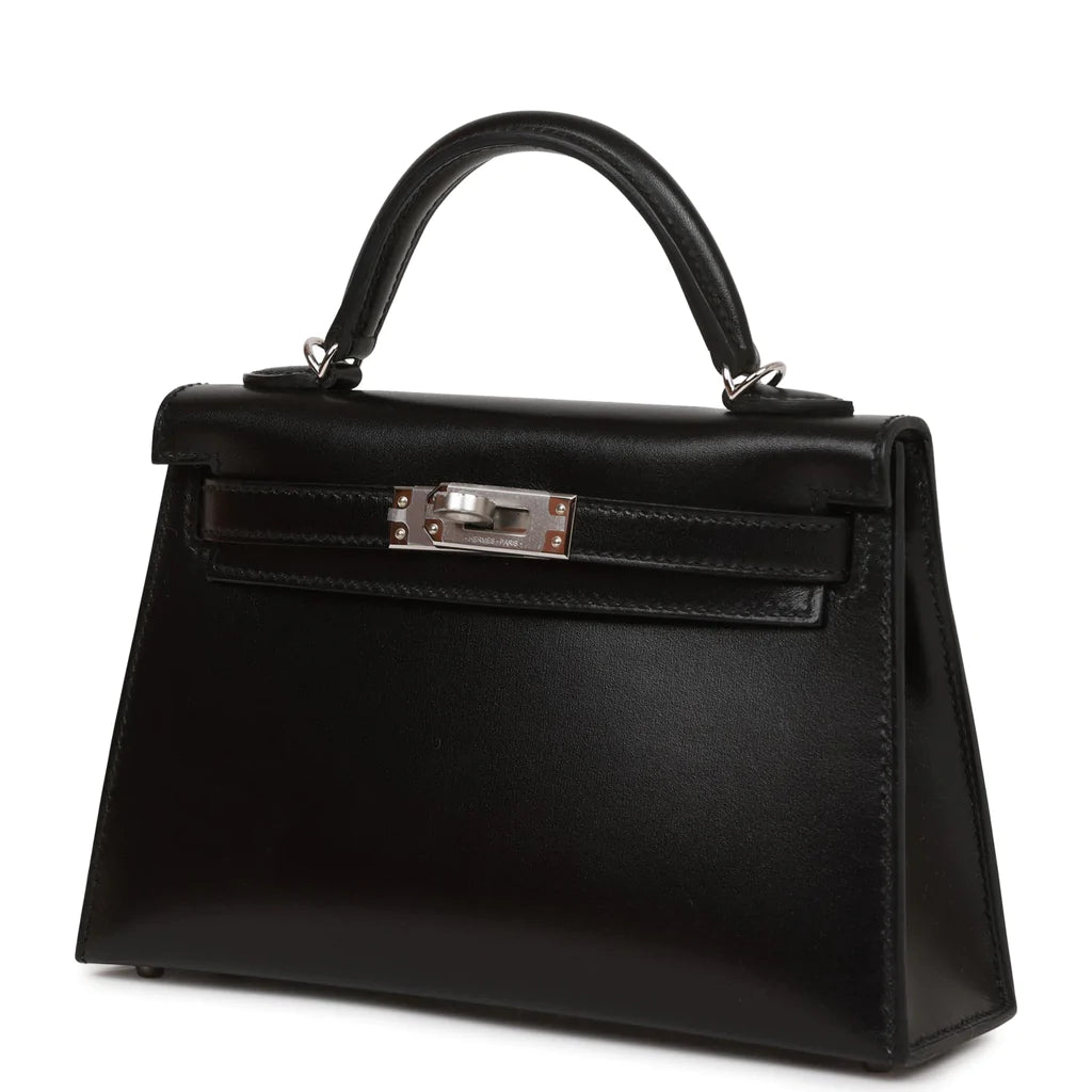 Hermès Kelly Sellier 20 Black Box Palladium Hardware