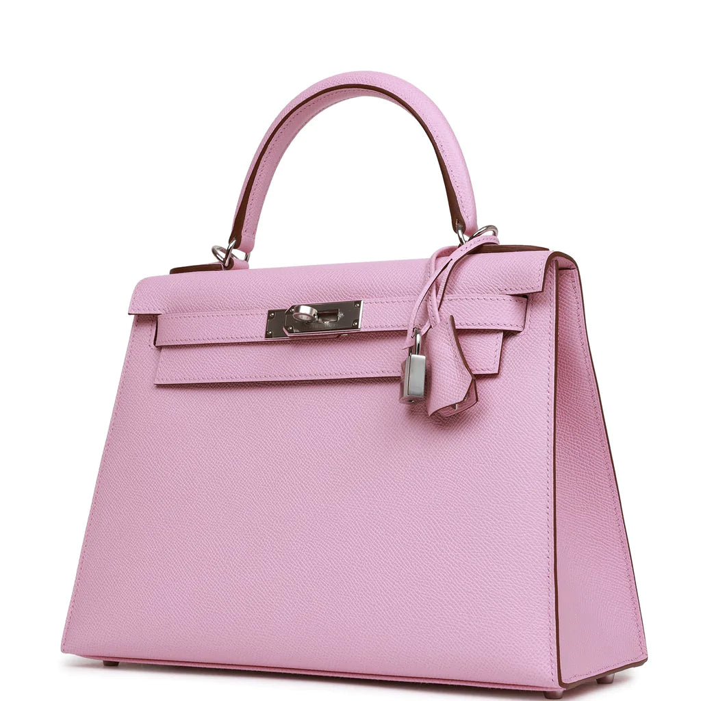 Hermès Kelly Sellier 28 Mauve Sylvestre Epsom Palladium Hardware