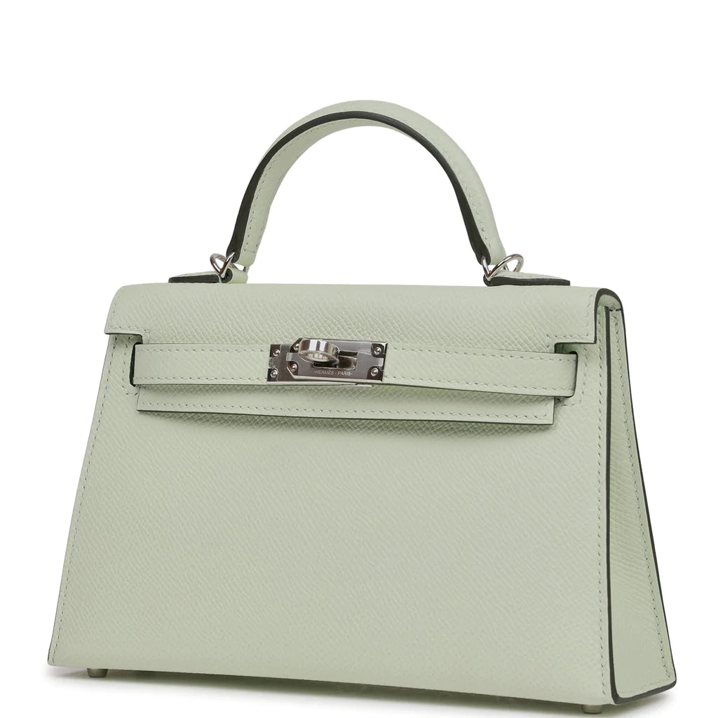 Hermès Kelly Sellier 20 Vert Fizz Epsom Palladium Hardware