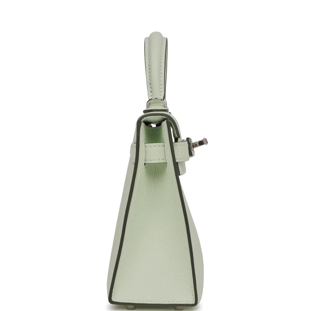 Hermès Kelly Sellier 20 Vert Fizz Epsom Palladium Hardware