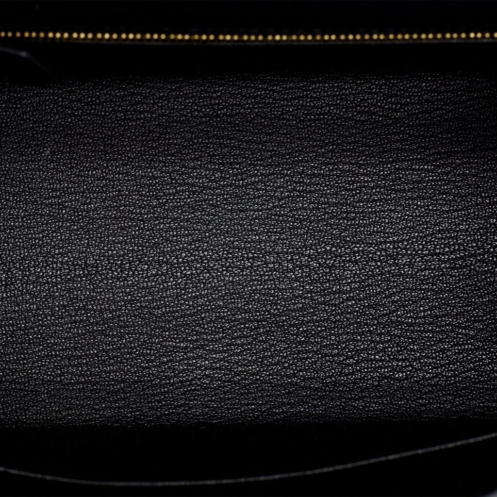 Hermès Kelly Sellier 25 Black Epsom Gold Hardware