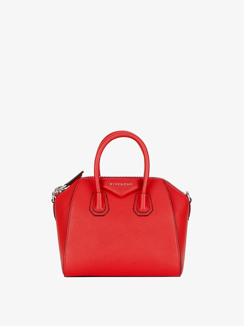 Mini Antigona bag in grained leather LIGHT RED