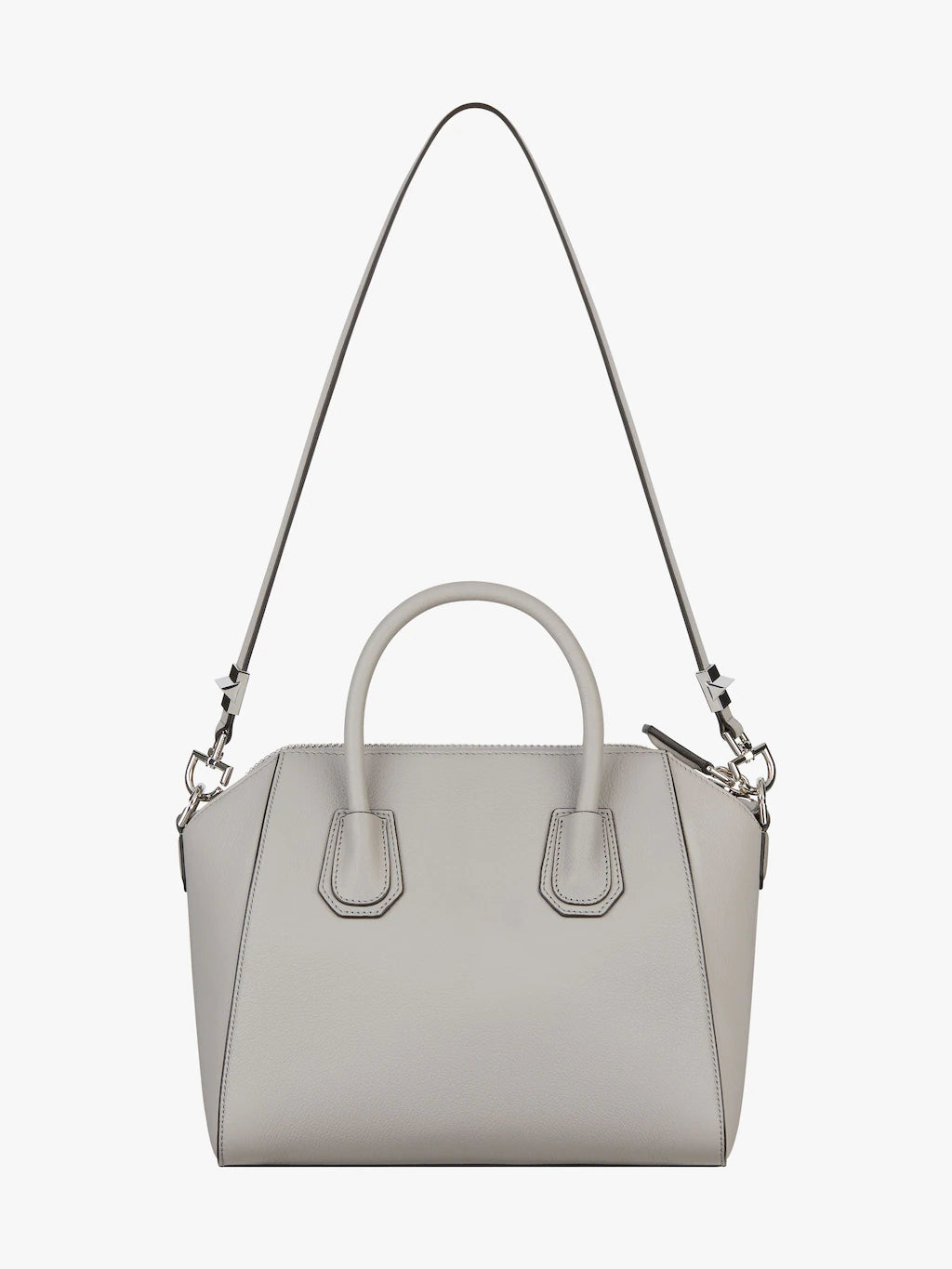 Small Antigona bag in grained leather PEARL GREY