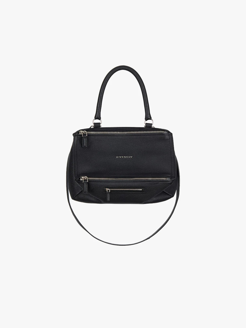 Medium Pandora bag in grained leather Black