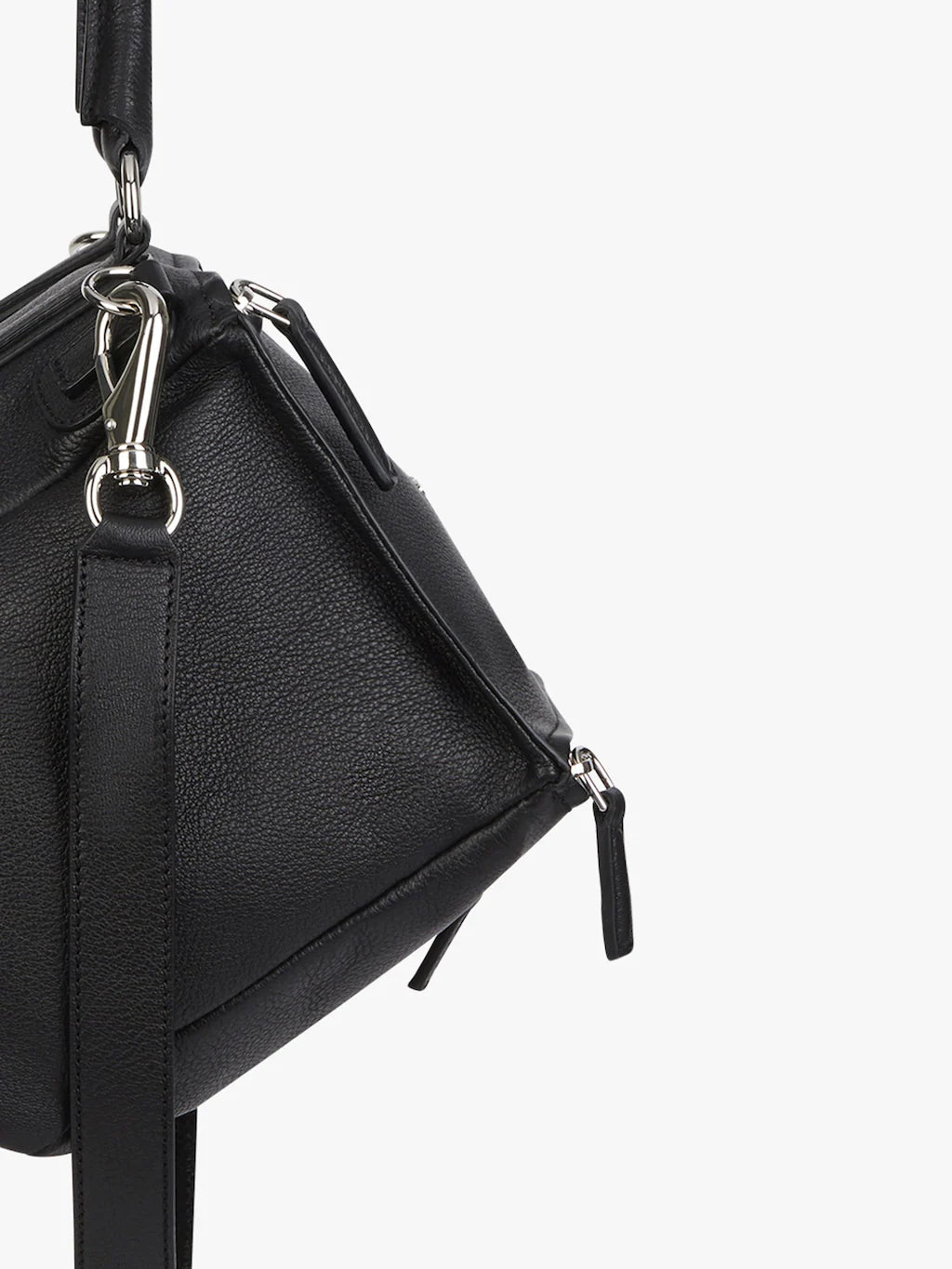 Medium Pandora bag in grained leather Black