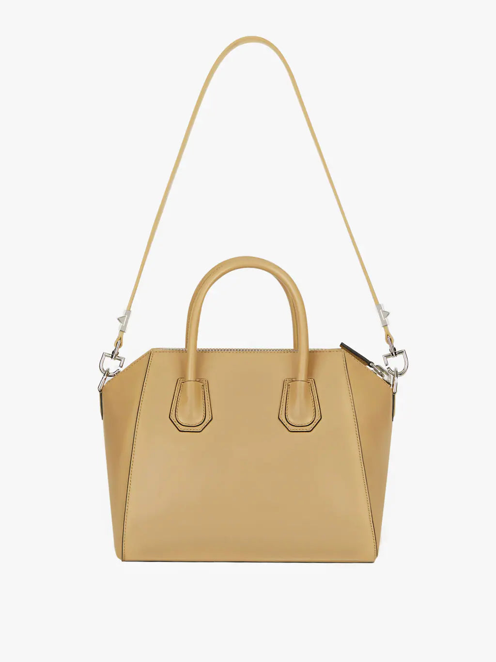 Small Antigona bag in box leather Beige cappuccino