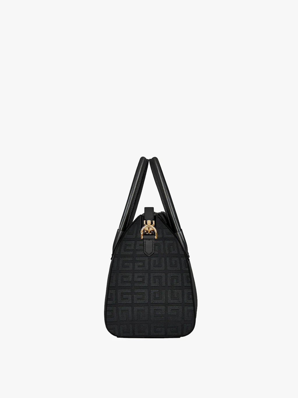 Small Antigona bag in 4G embroidered canvas Black