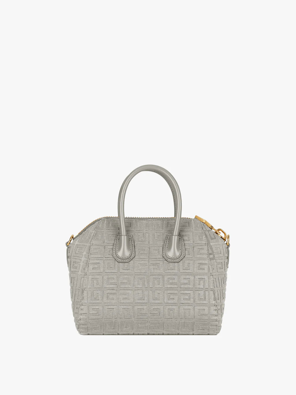 Mini Antigona bag in 4G embroidered canvas STONE GREY