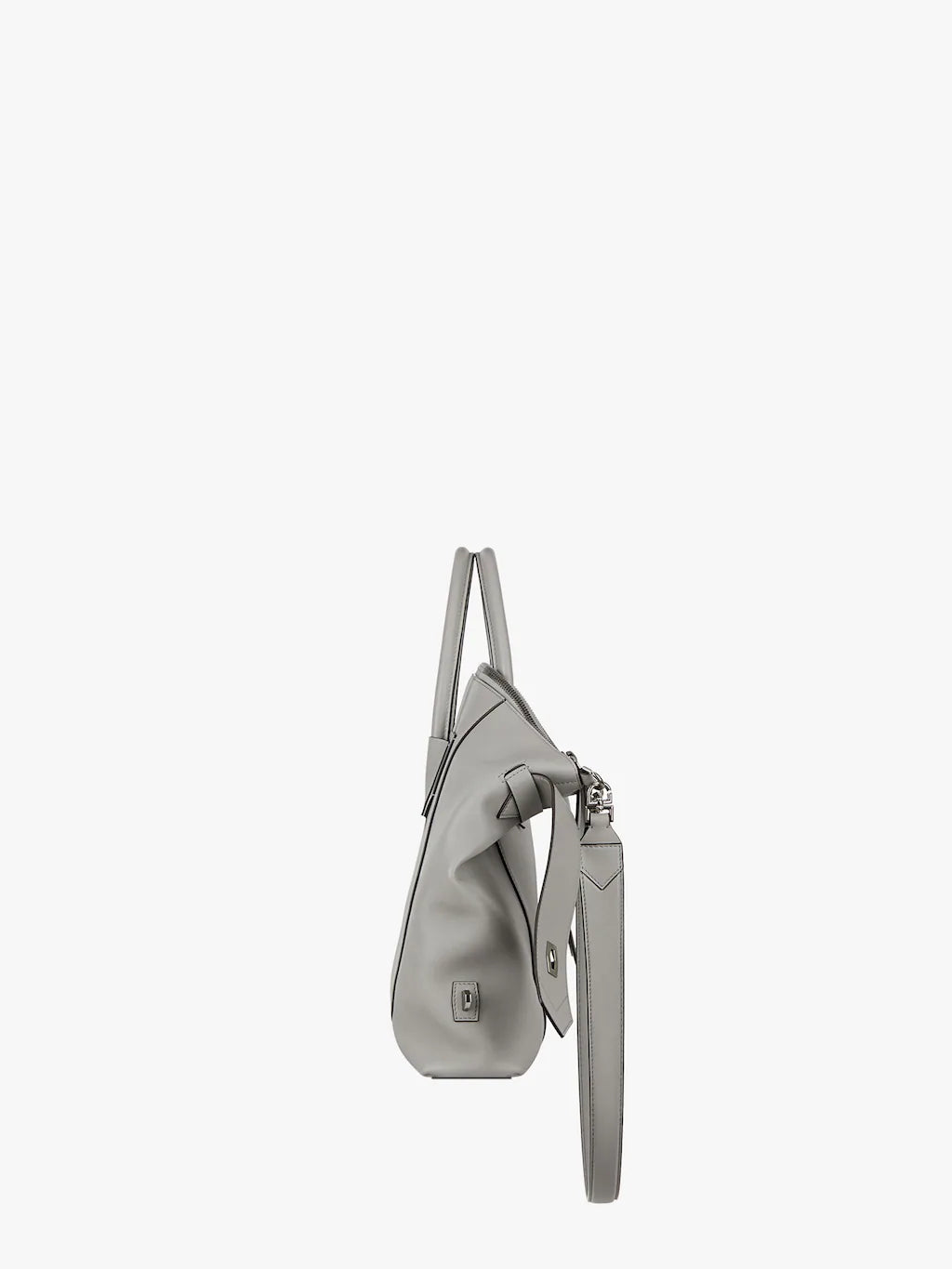 Medium Antigona Soft bag in smooth leather Pearl grey