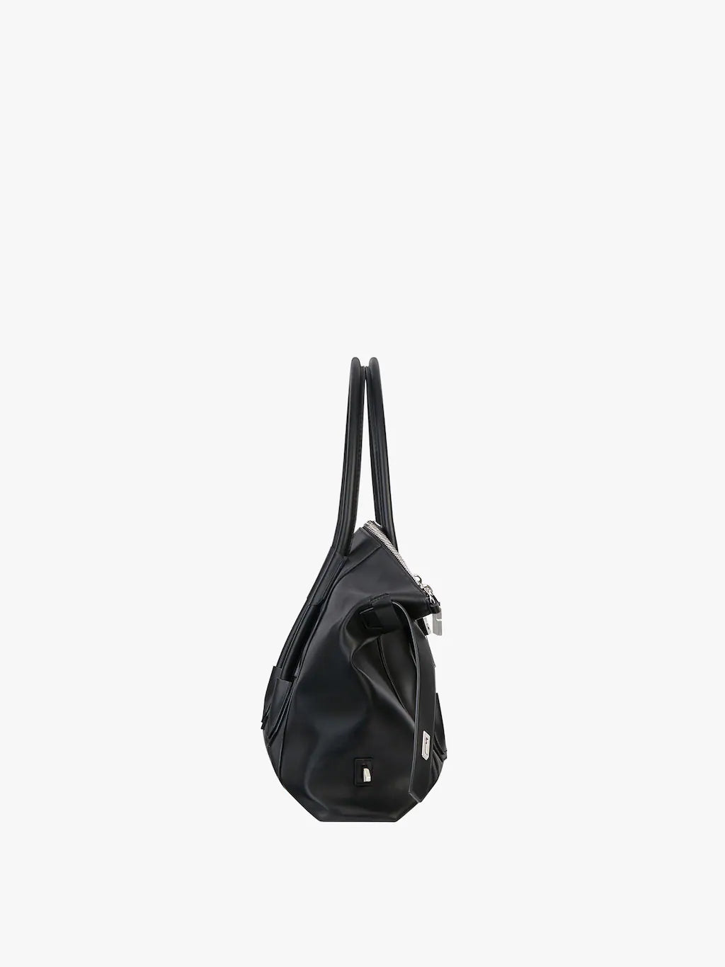 Medium Antigona Soft Lock bag in smooth leather BLACK