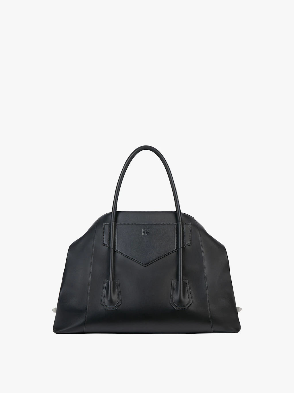 Medium Antigona Soft Lock bag in smooth leather BLACK