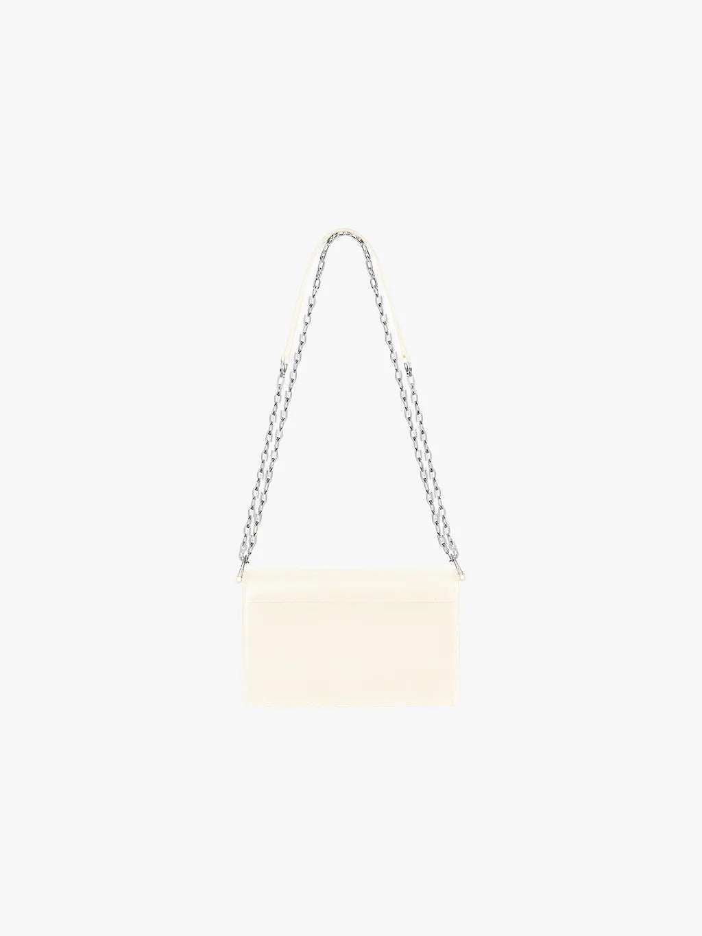 Small 4G bag in box leather with chain IVORY