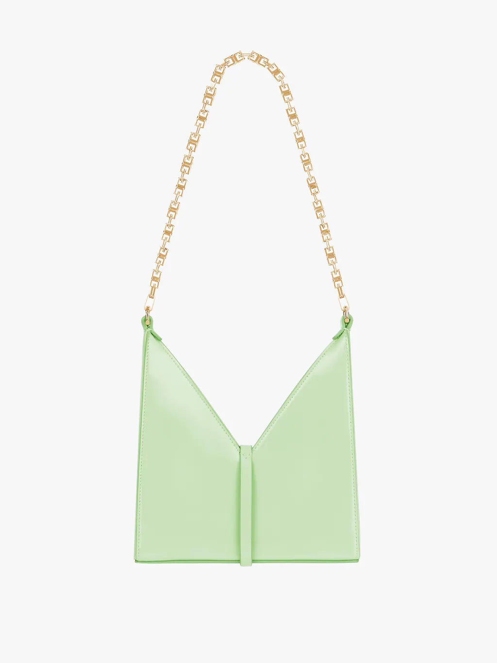 Mini Cut Out bag in box leather with chain Pistachio