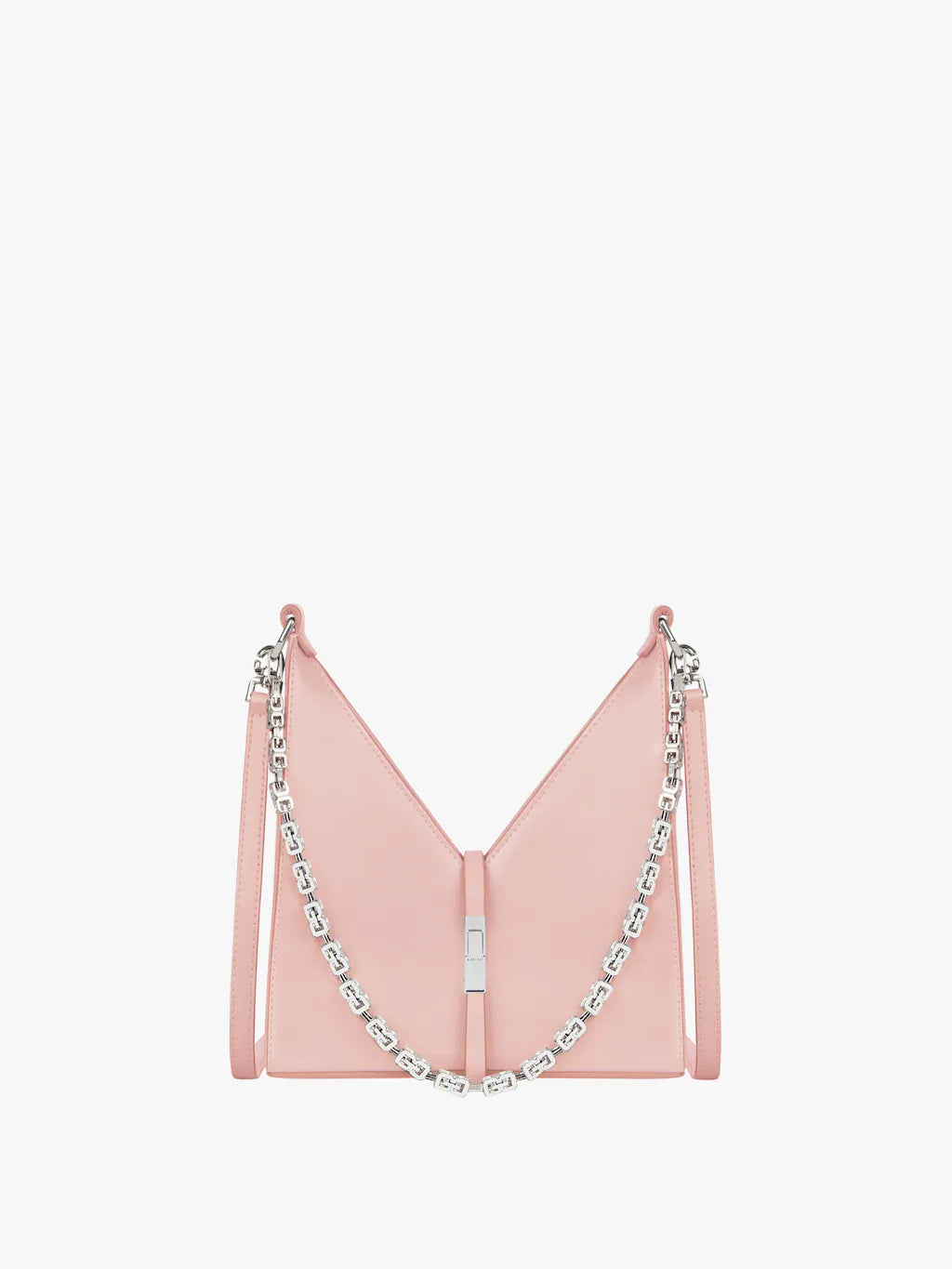 Mini Cut Out bag in box leather with chain PINK