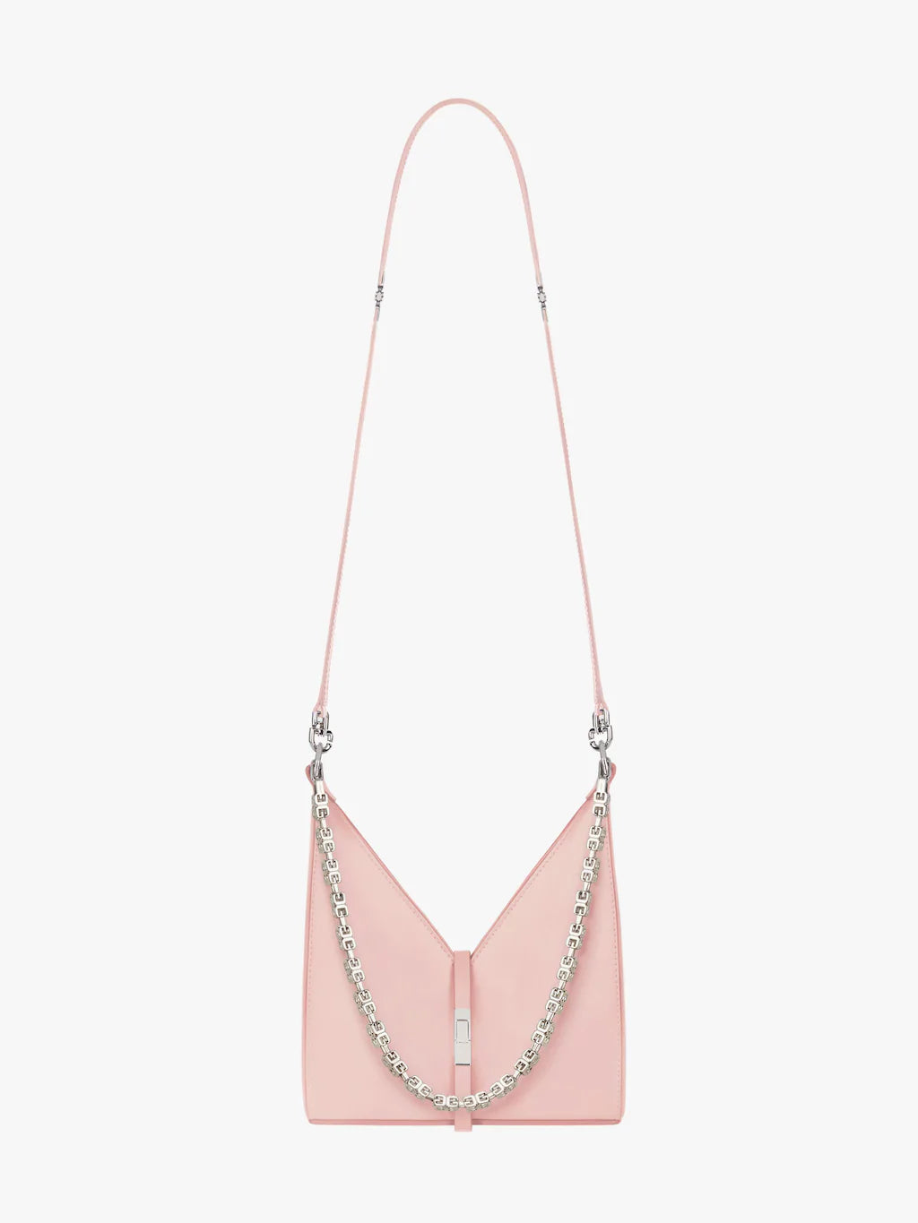 Mini Cut Out bag in box leather with chain PINK