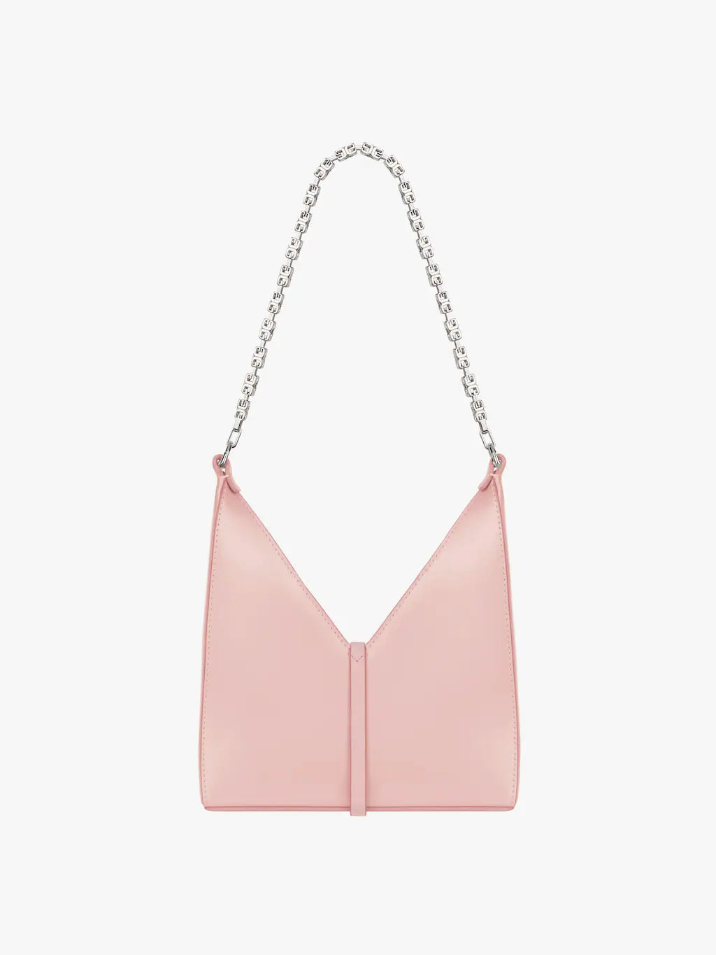 Mini Cut Out bag in box leather with chain PINK