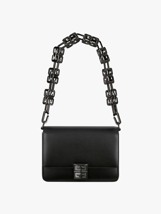 Medium 4G bag in Box leather with chain Black