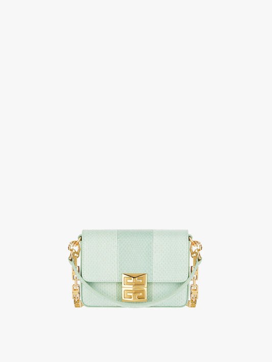 Small 4G bag in ayers with chain Celadon