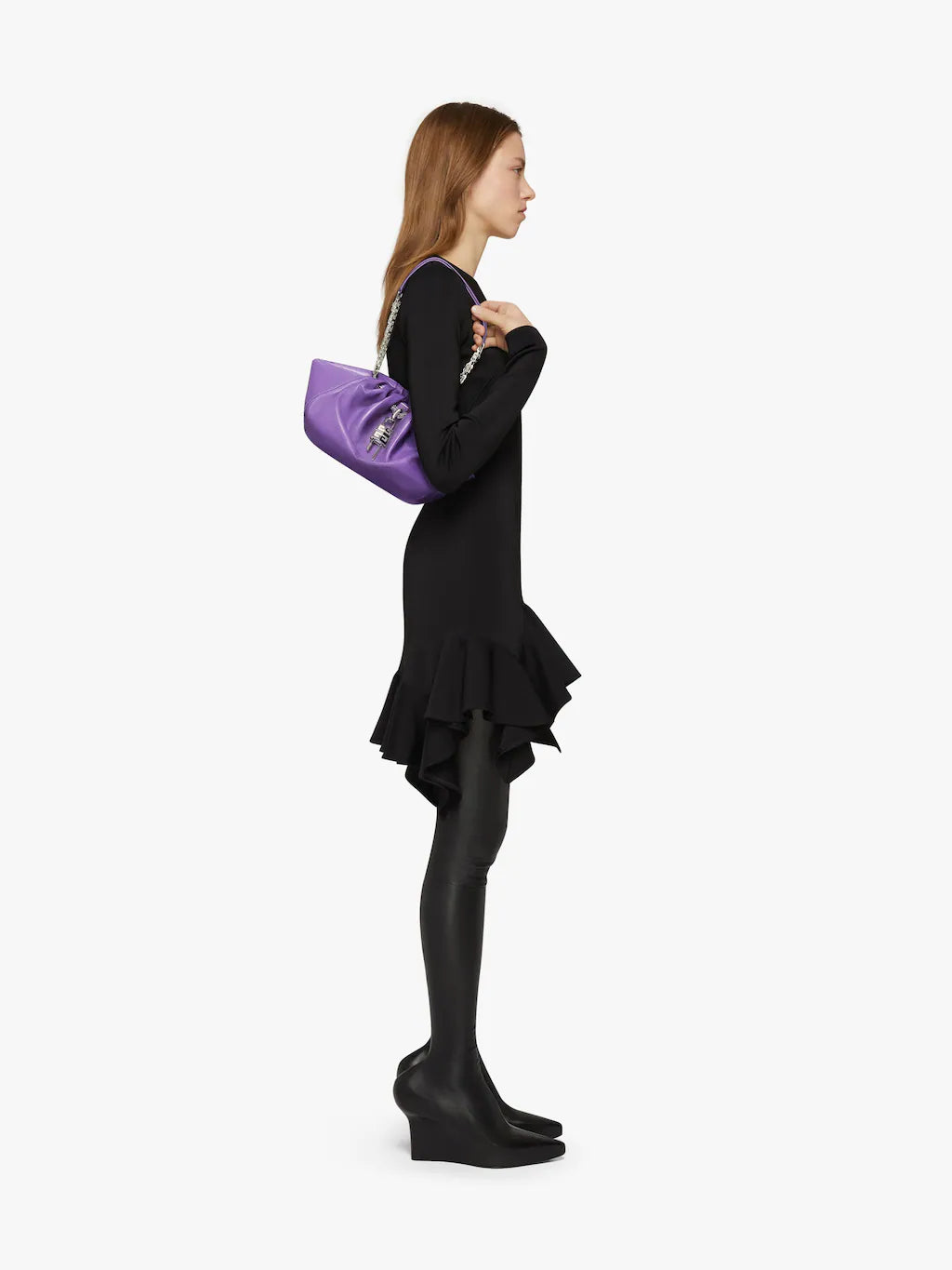 Small Kenny bag in smooth leather Ultraviolet