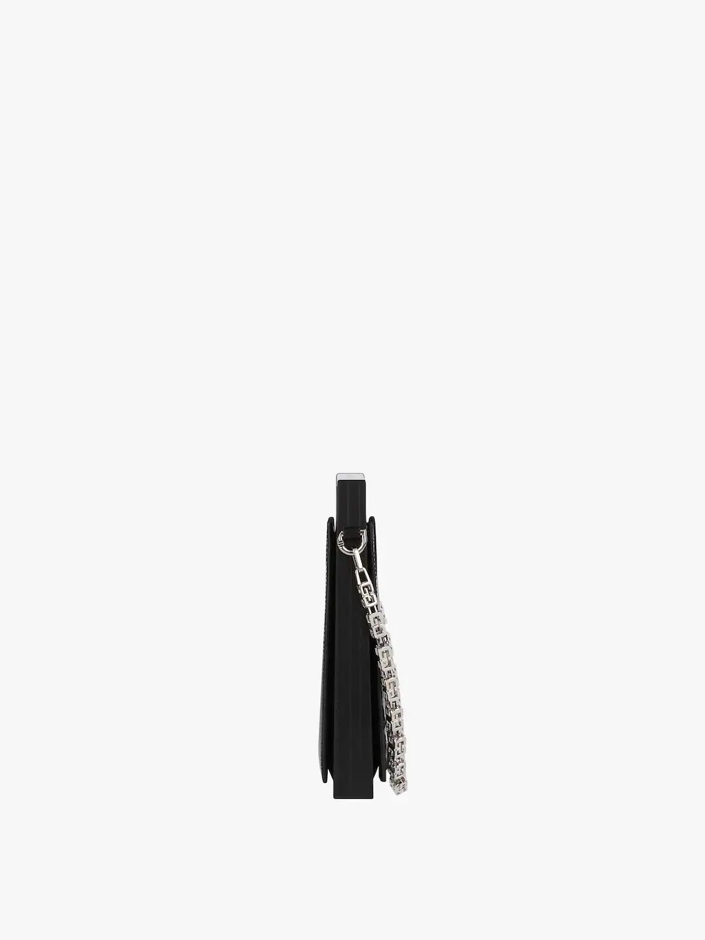 Micro Cut Out bag in box leather with chain Black