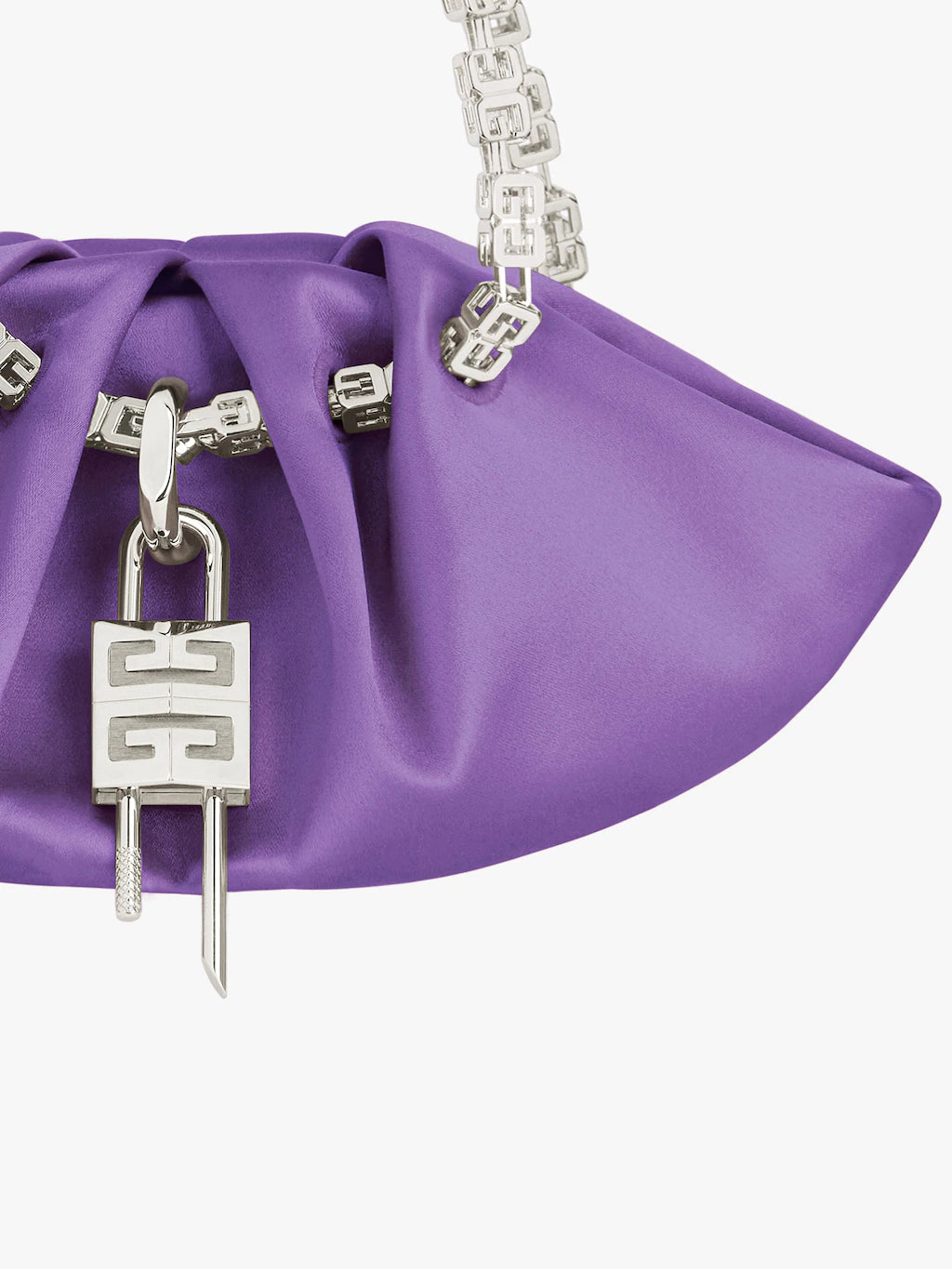 Mini Kenny bag in satin Ultraviolet