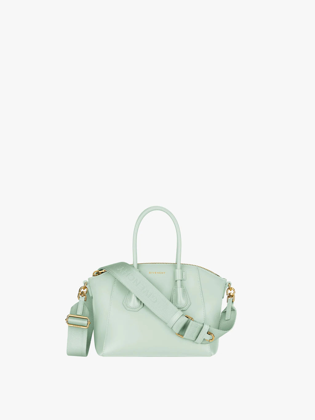 Mini Antigona Sport bag in leather CELADON